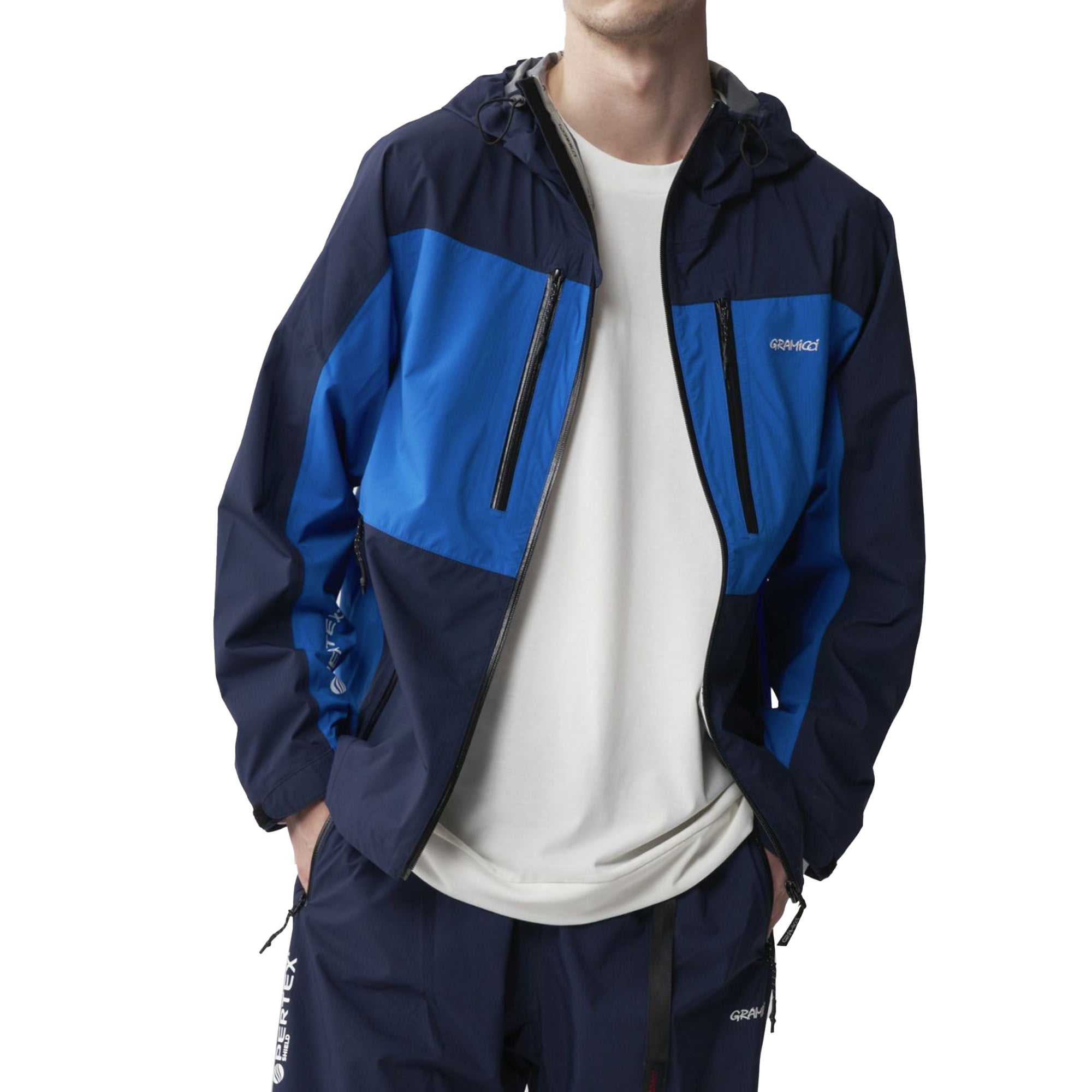 Gramicci x PERTEX Packable Hooded Jacket - Navy