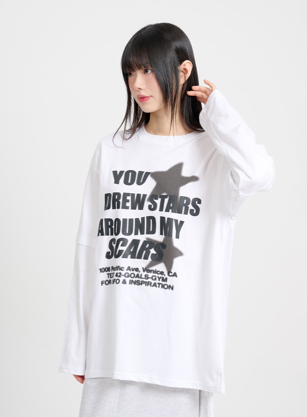 Graphic Lettering Oversized Sweatshirt CM415