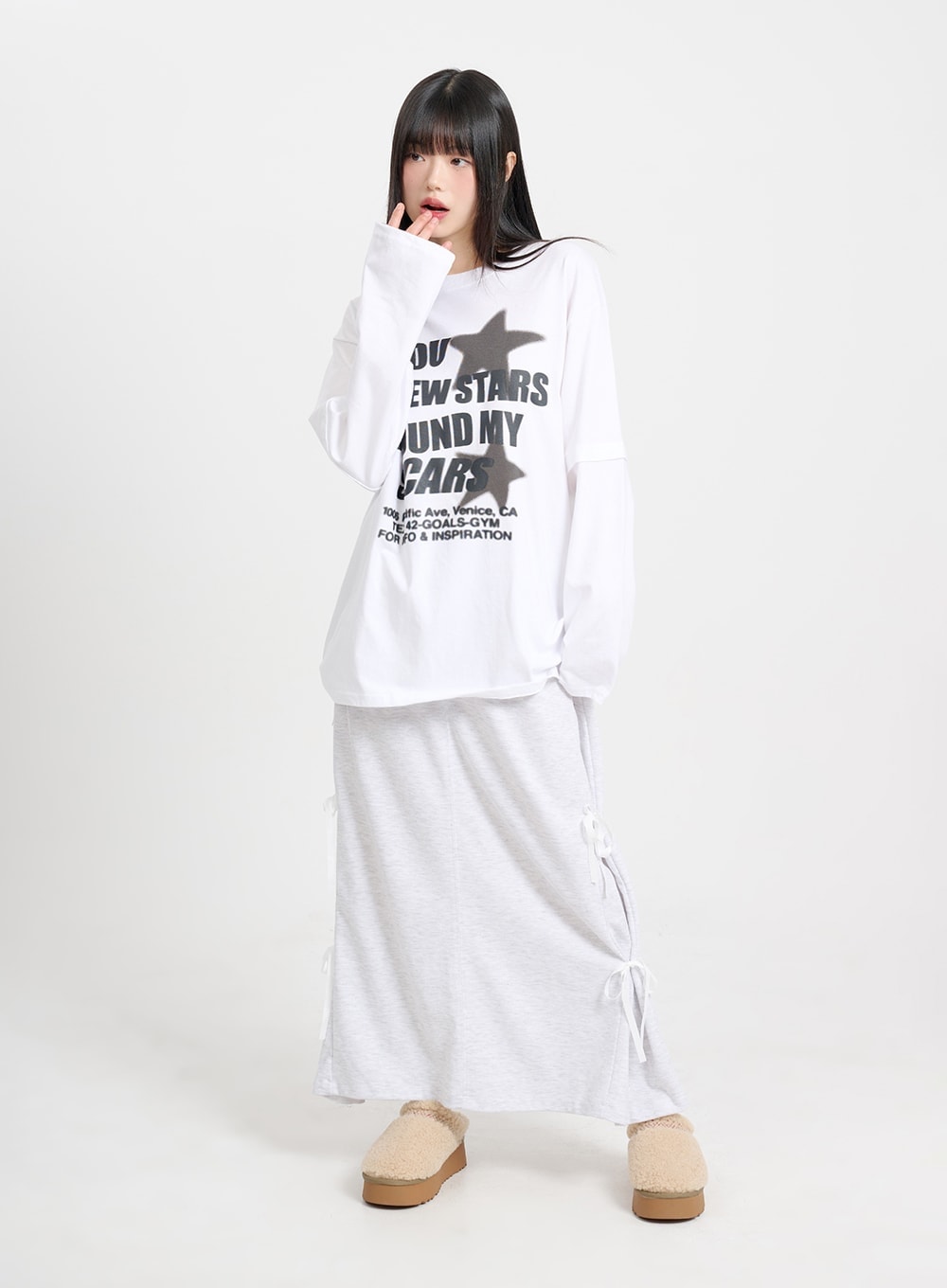 Graphic Lettering Oversized Sweatshirt CM415