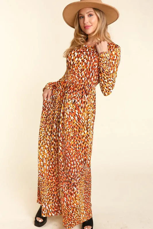 Harvest & Animal Print Vibes Dress