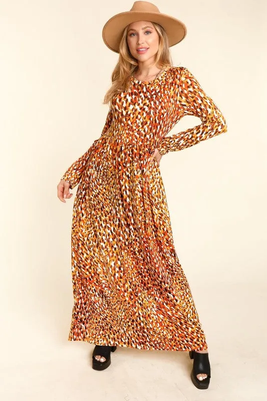 Harvest & Animal Print Vibes Dress