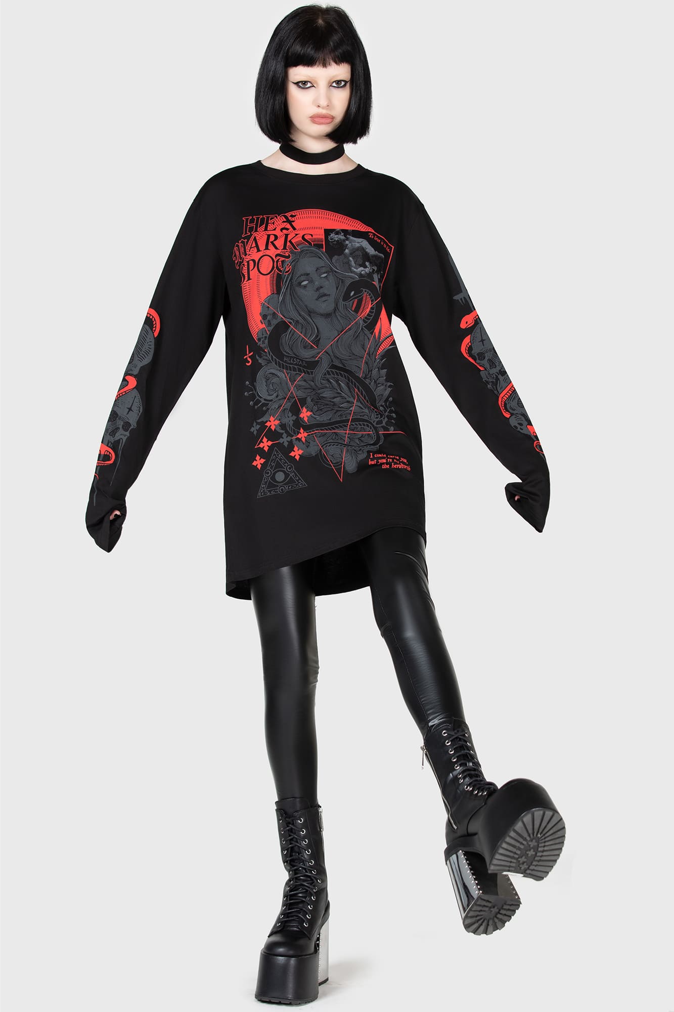 Hex Marks Long Sleeve Top