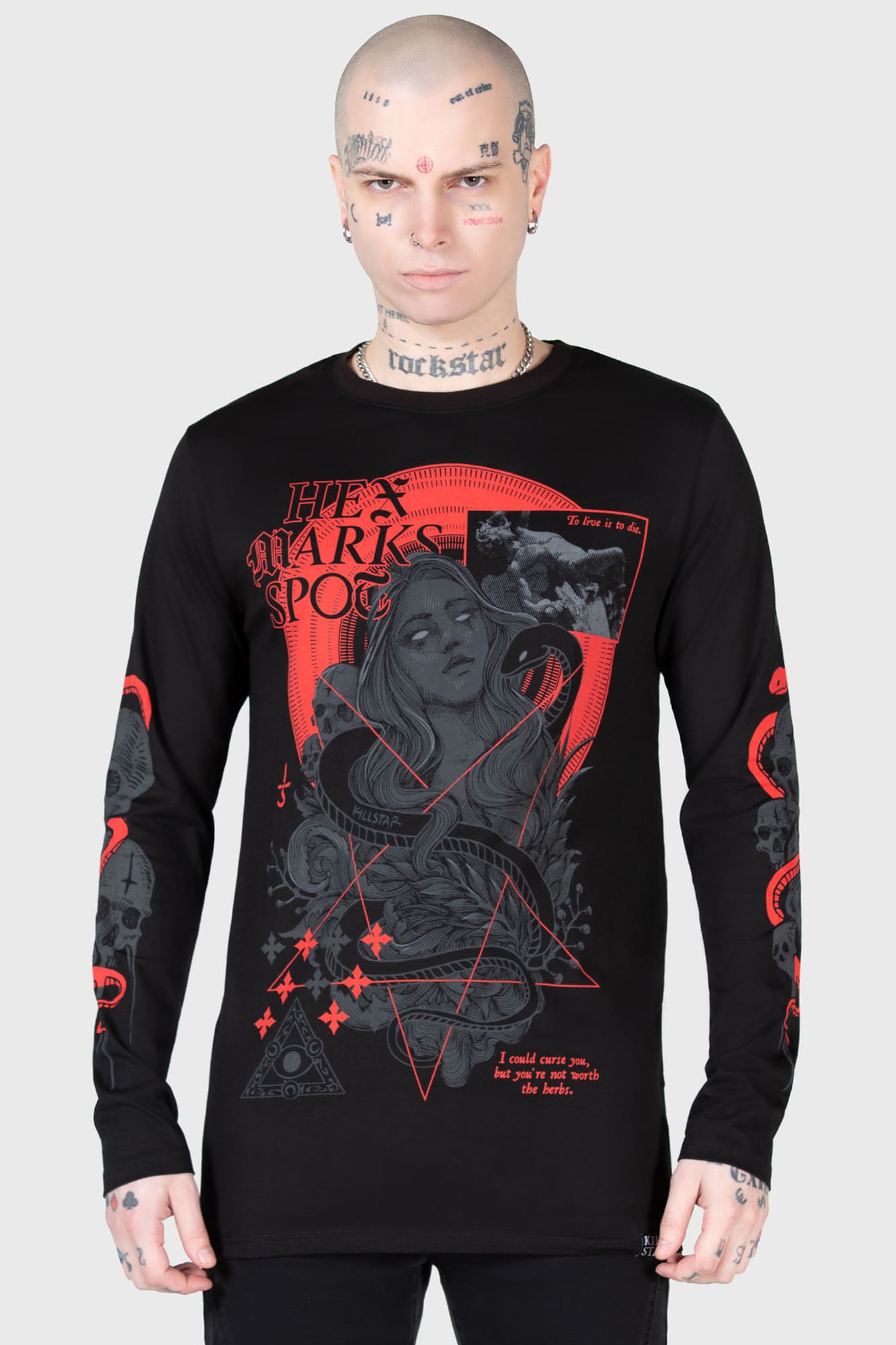 Hex Marks Long Sleeve Top