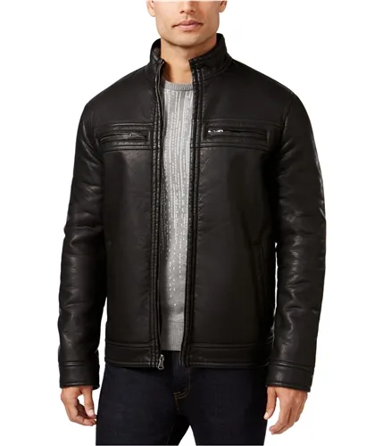 I-N-C Mens Lionel Faux-Leather Jacket