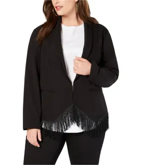 I-N-C Womens Fringed Blazer Jacket, TW2