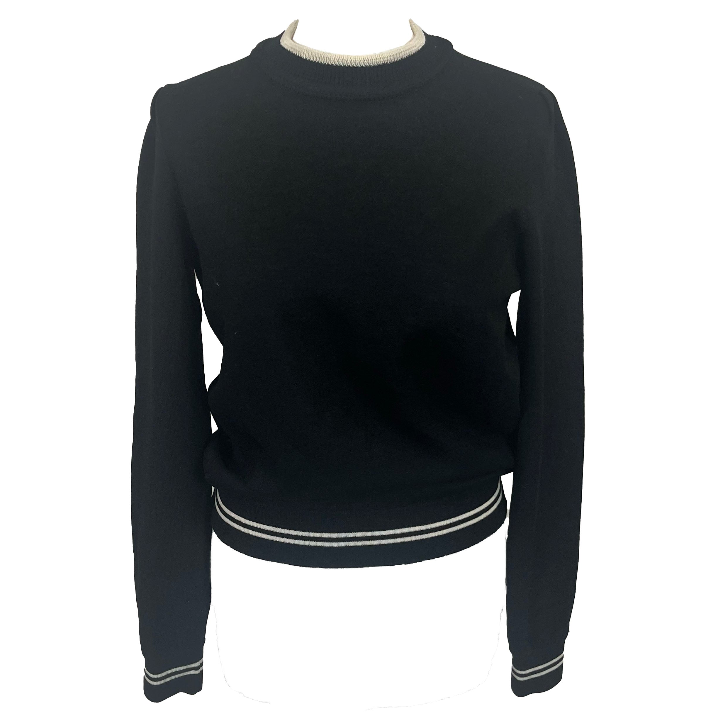 Isabel Marant Etoile Black Knit Viscose Sporty Sweater XS/S/M