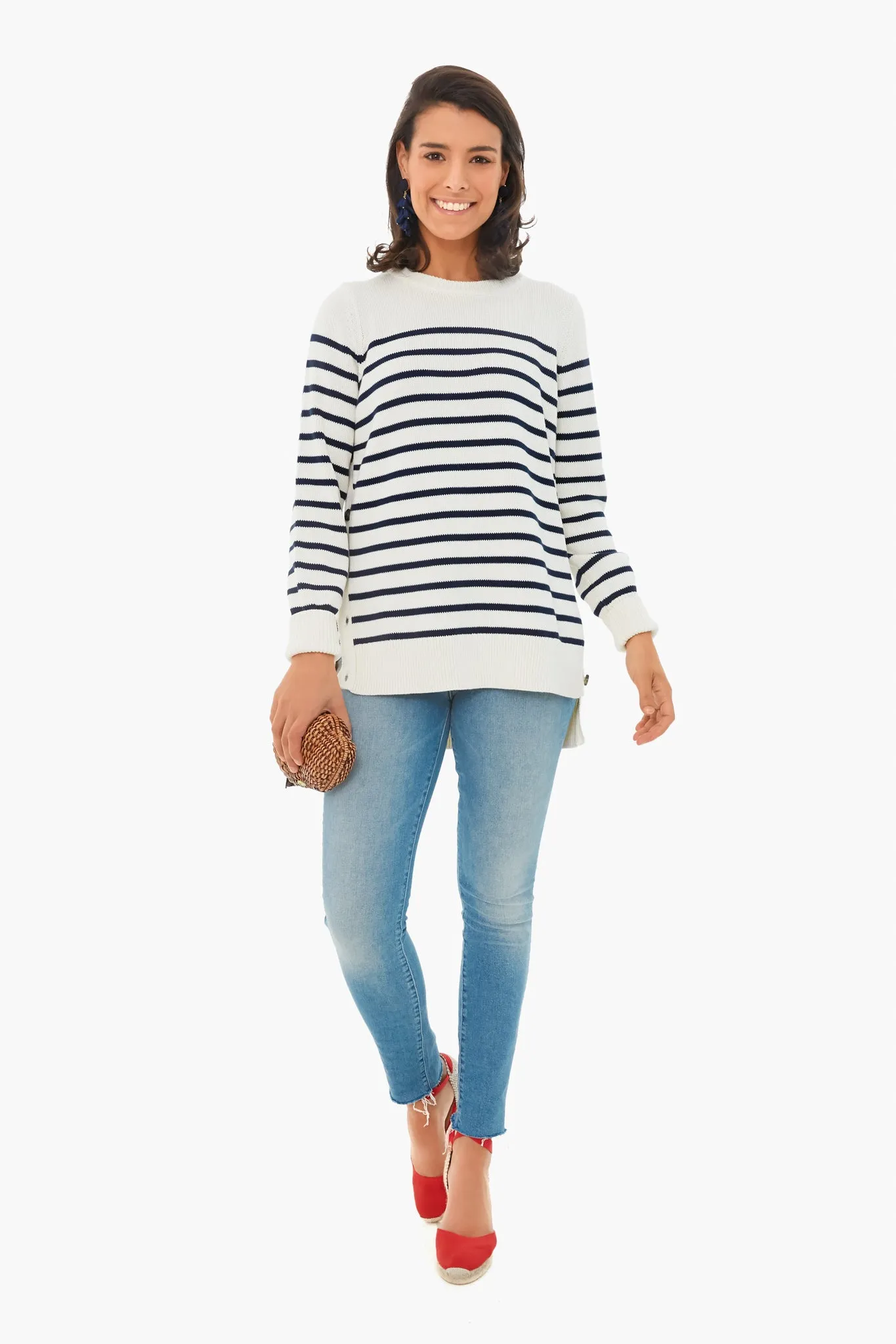 Ivory Bar Harbor Striped Sweater