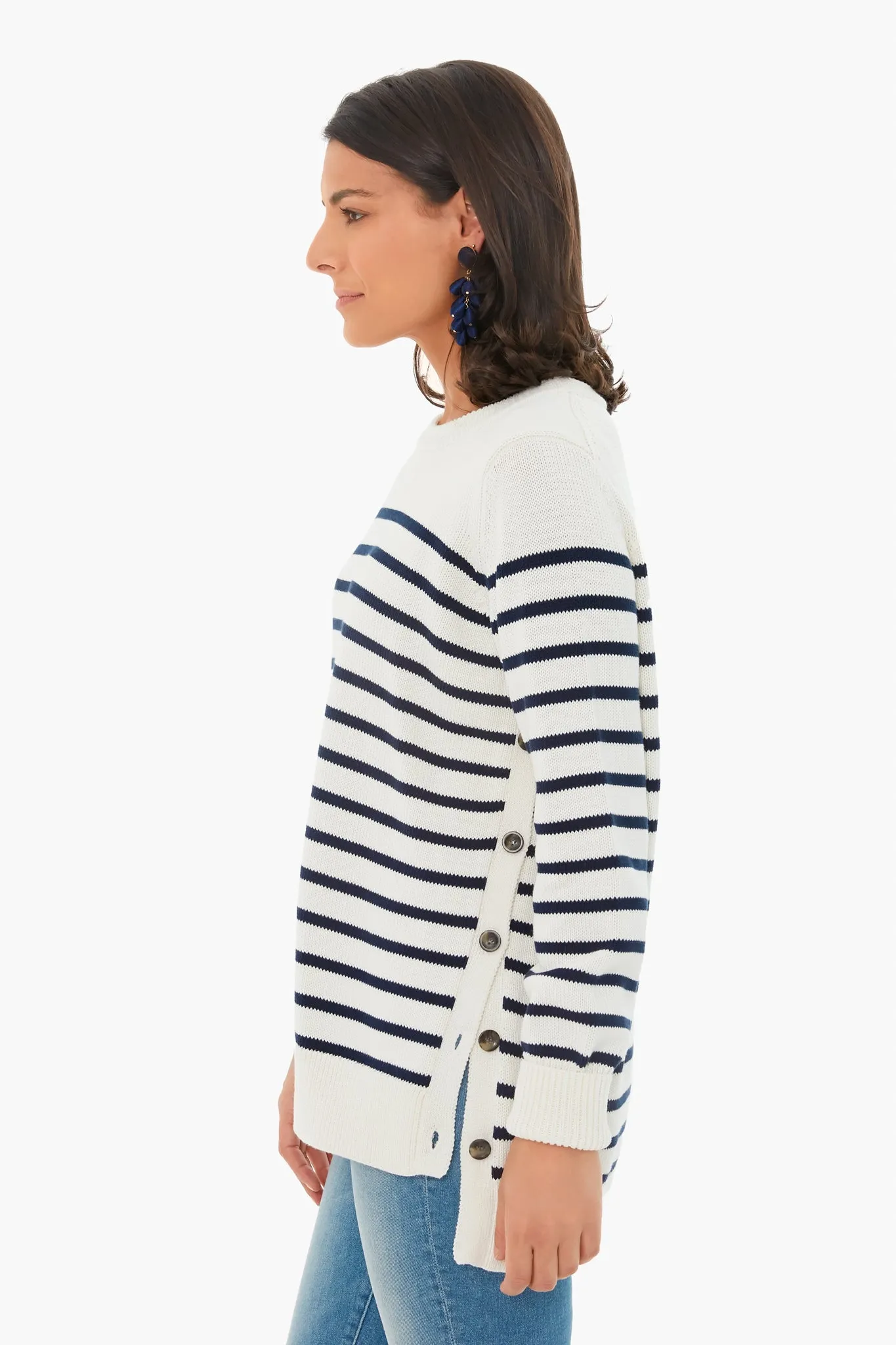 Ivory Bar Harbor Striped Sweater