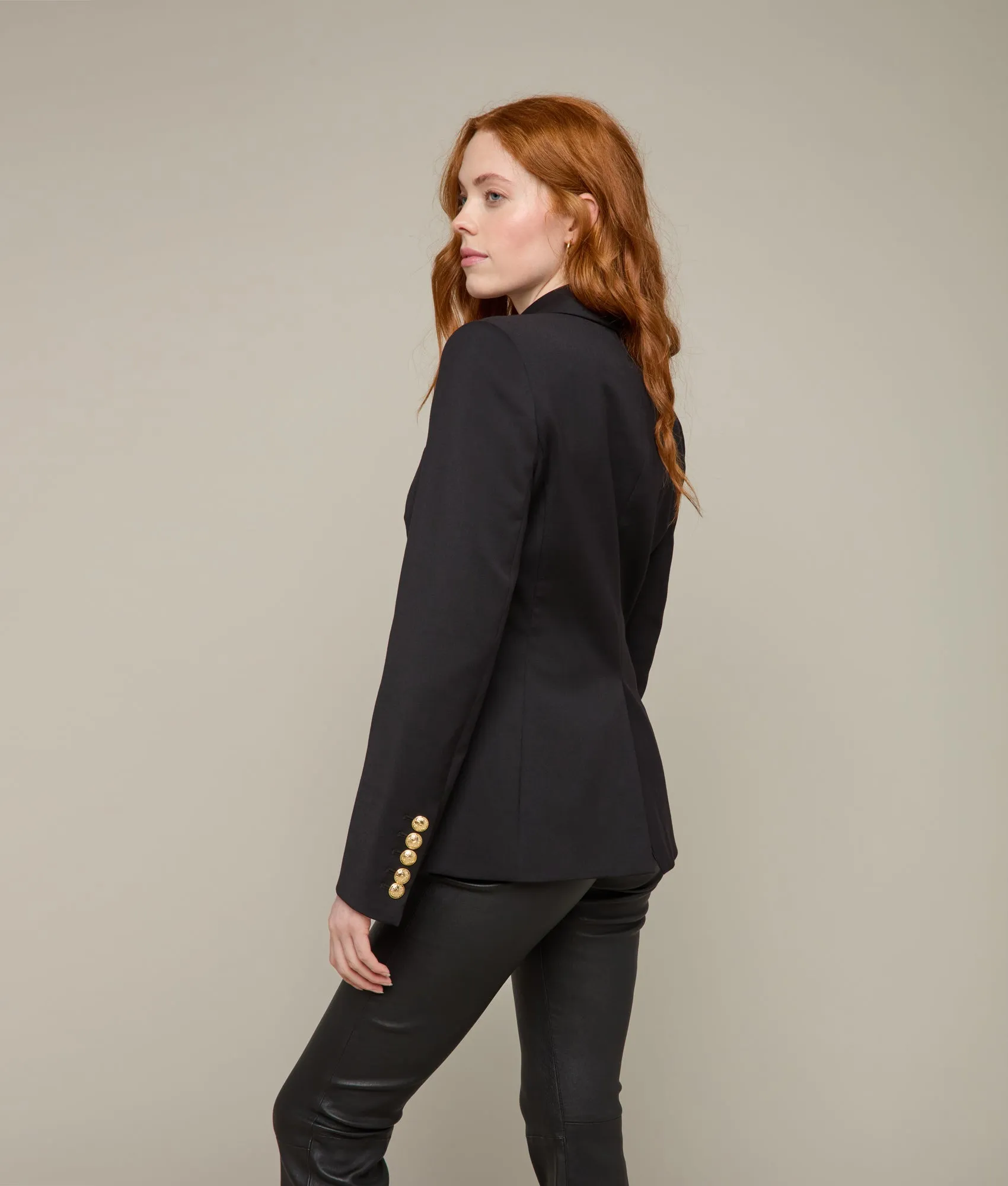 Jackie Western Yoke Blazer :: Black