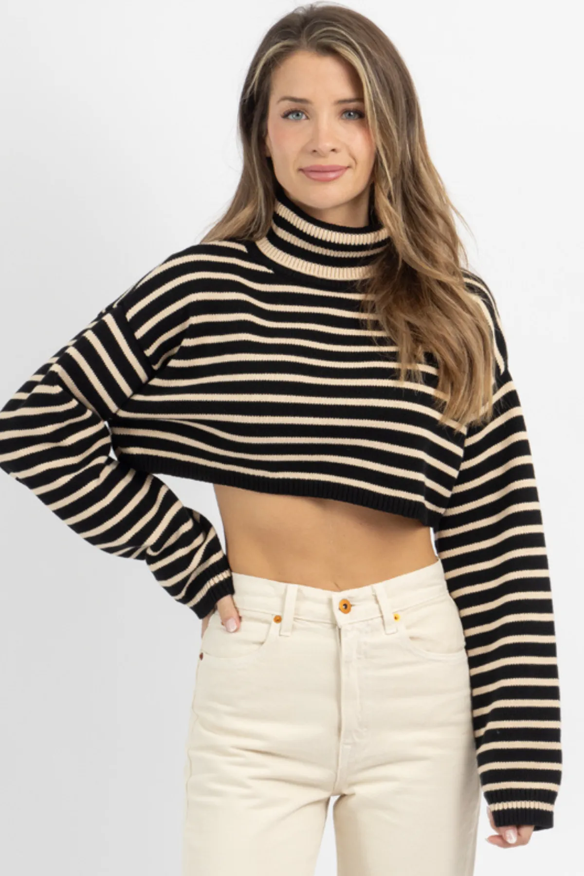 JE T'ADORE NATURAL CROP SWEATER *BACK IN STOCK*