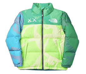 KAWS x The North Face Nuptse Jacket Green/Blue