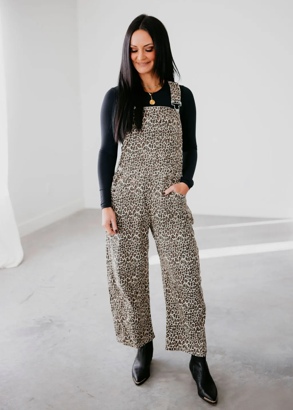 Kennedy Leopard Print Overalls