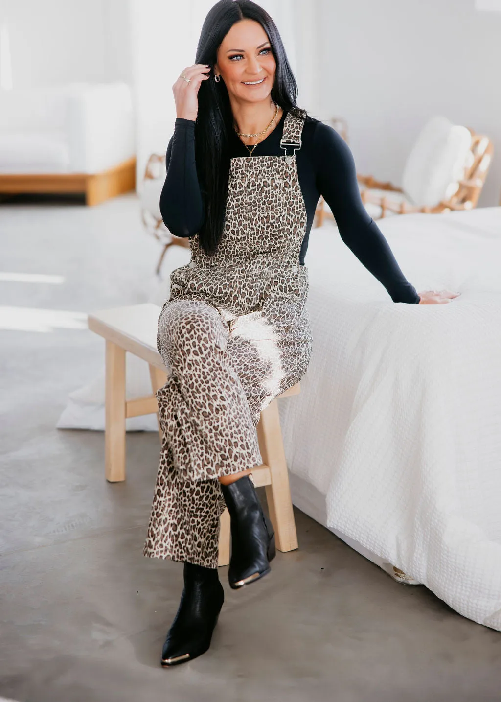 Kennedy Leopard Print Overalls