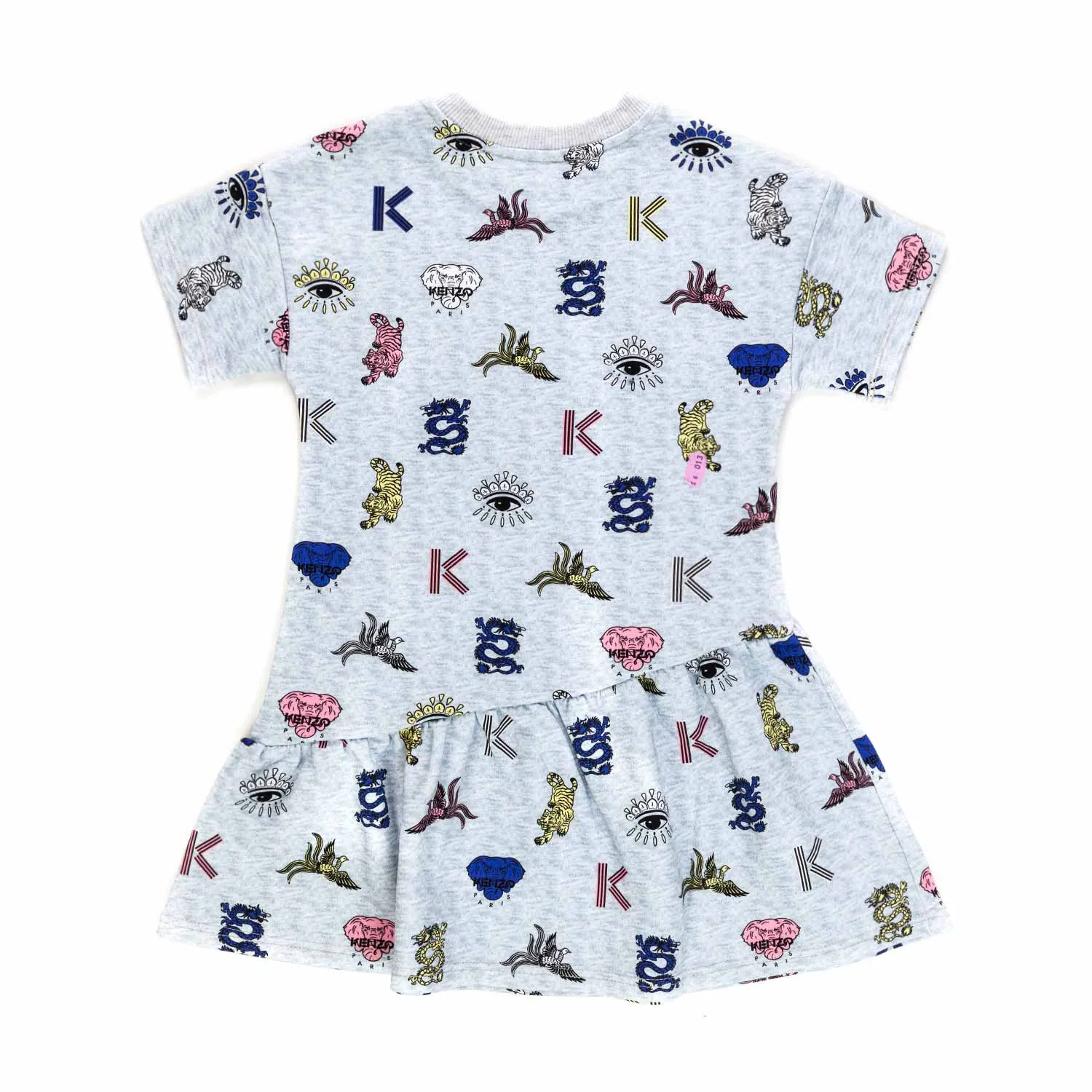 Kenzo Cotton Printed Dress For Girls