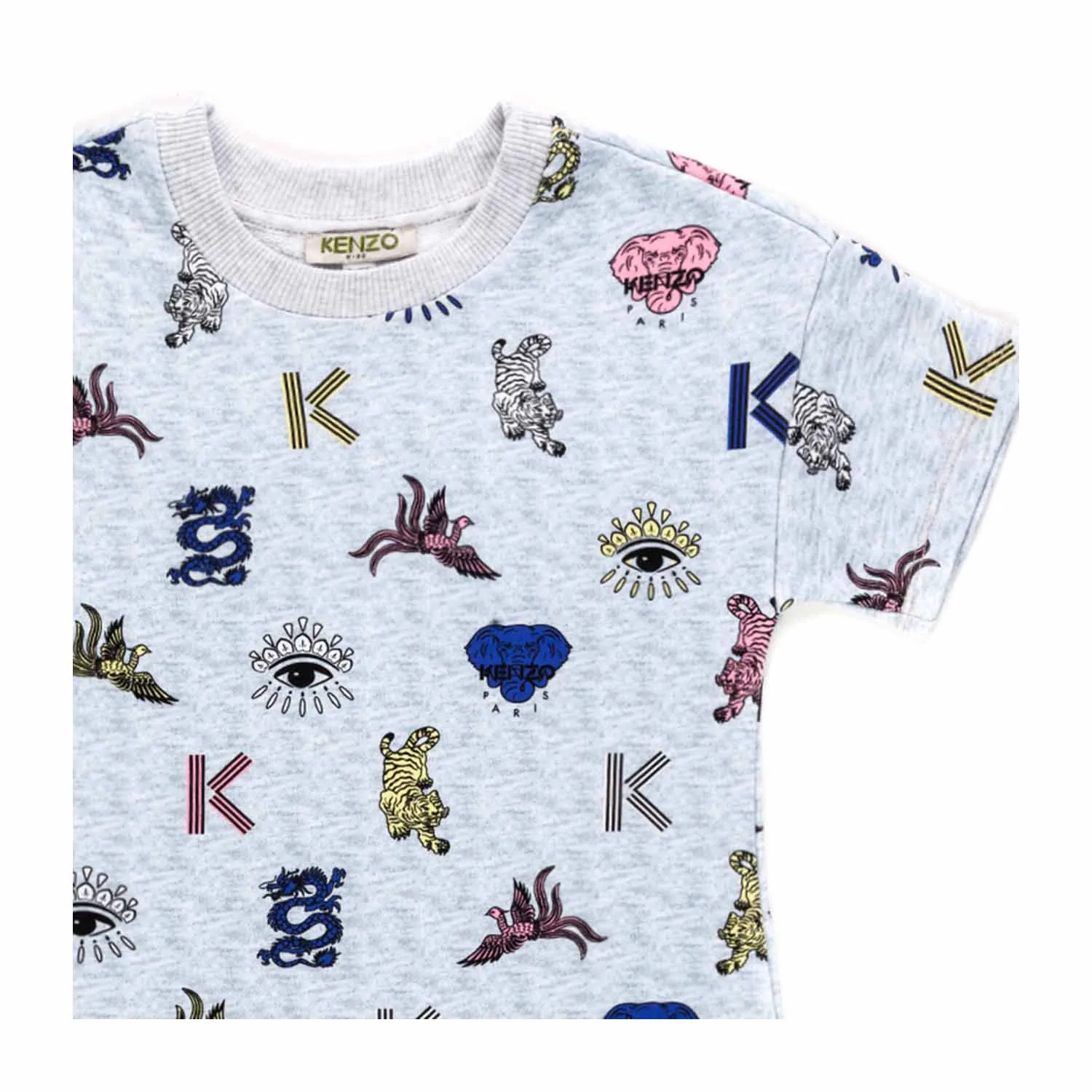 Kenzo Cotton Printed Dress For Girls