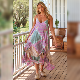 Kimi Maxi Dress Lavender Haze print