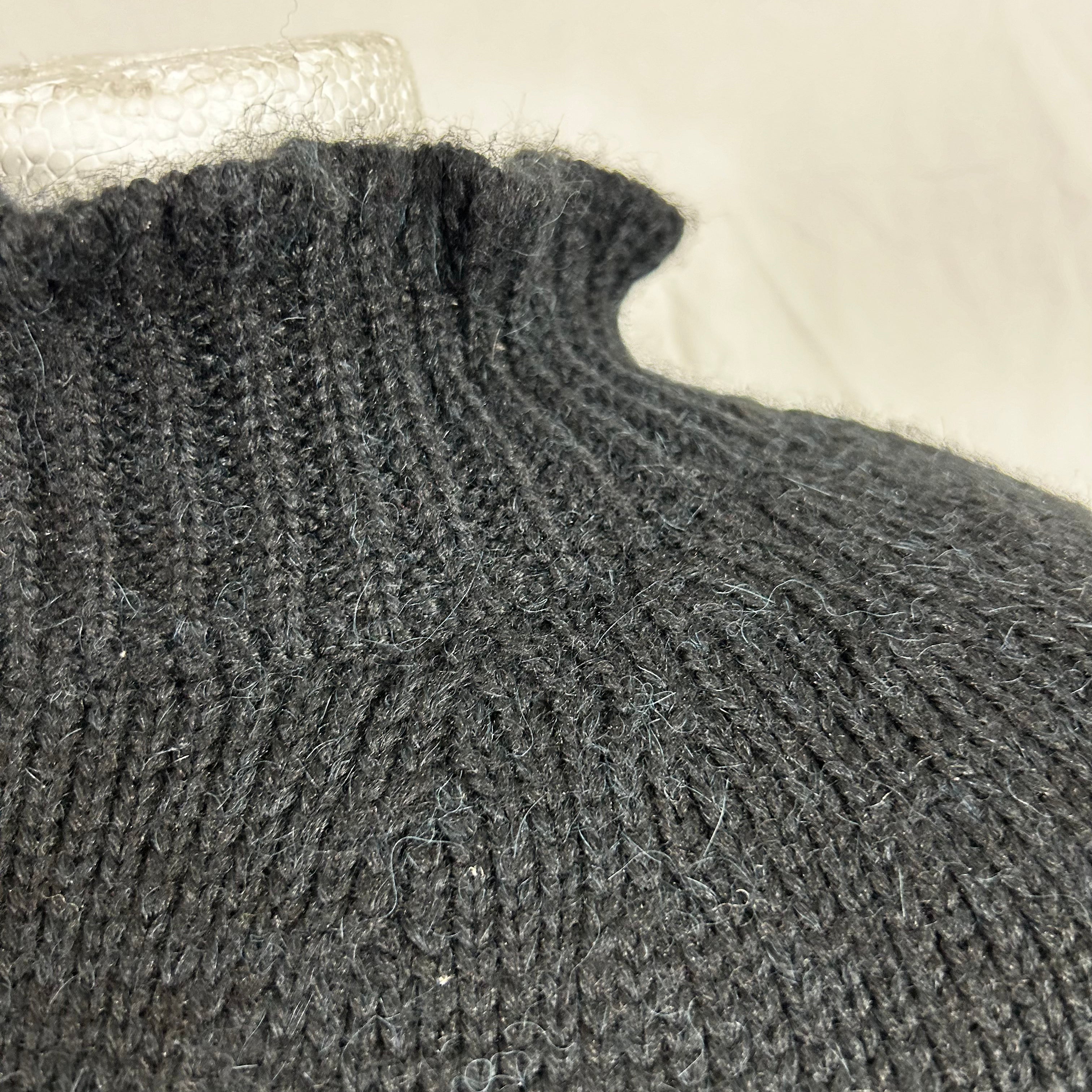 Leon & Harper Stone & Black Alpaca Mix Sweater M