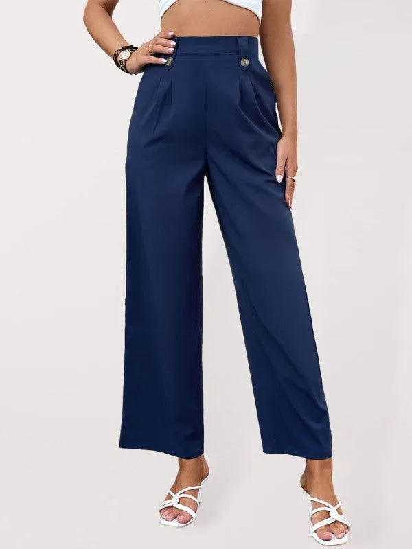 Linen Loose Wide Leg Women's Pants