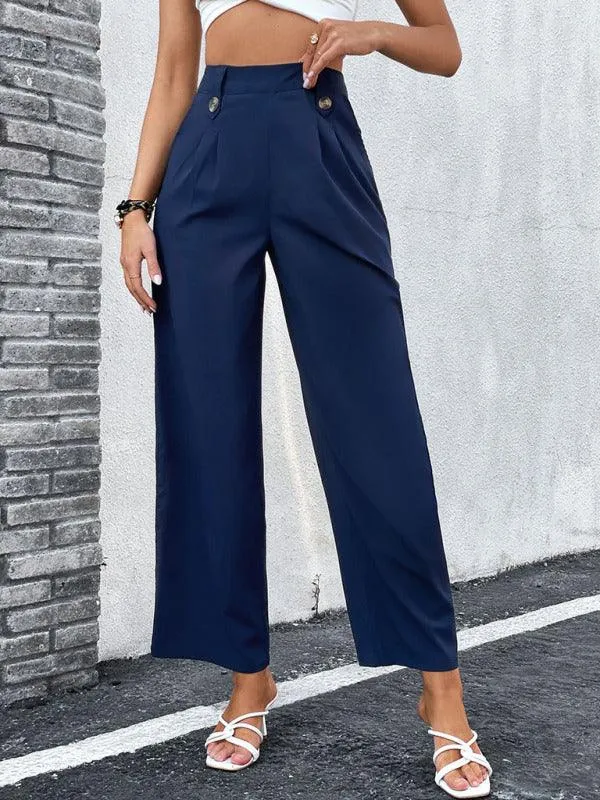 Linen Loose Wide Leg Women's Pants