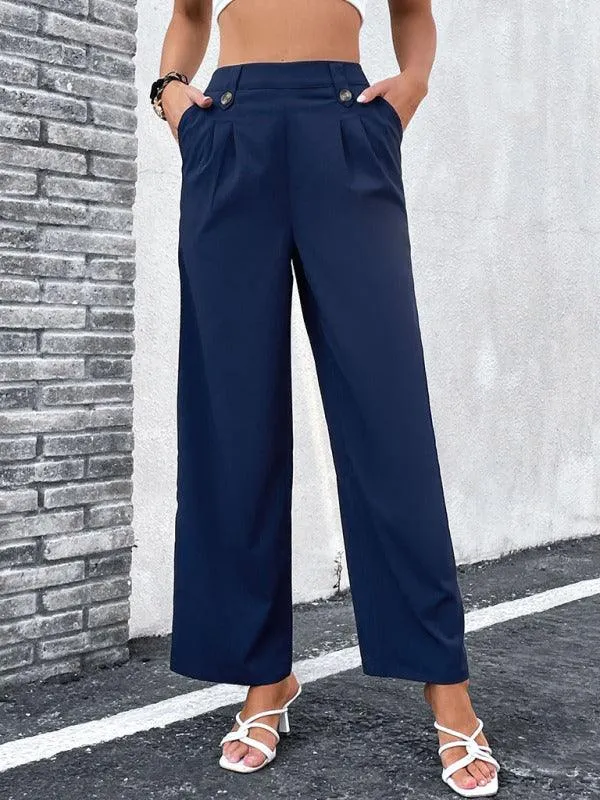 Linen Loose Wide Leg Women's Pants