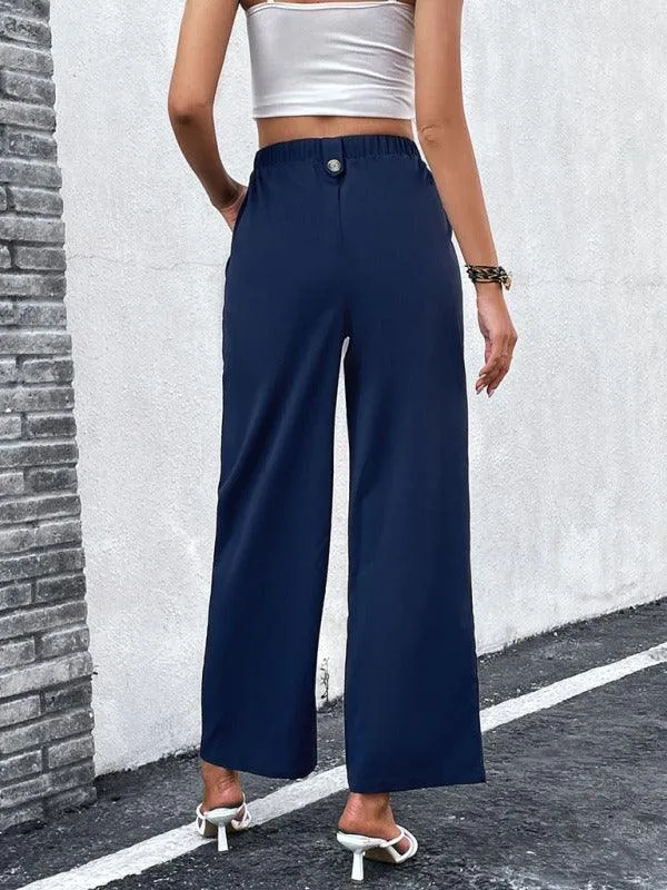 Linen Loose Wide Leg Women's Pants