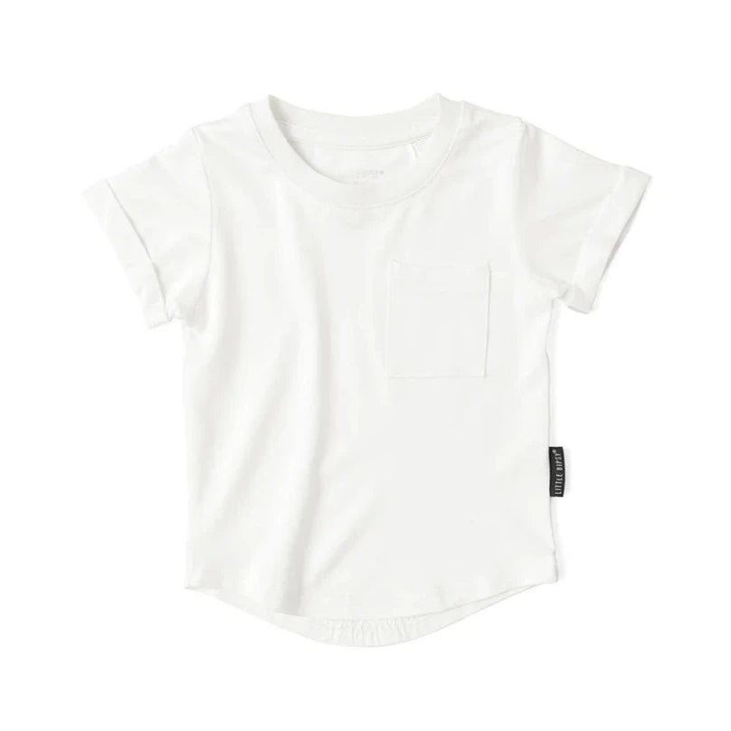 Little Bipsy Bamboo Pocket Tee - Off White