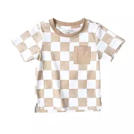 Little Bipsy Checkered Tee - Beige