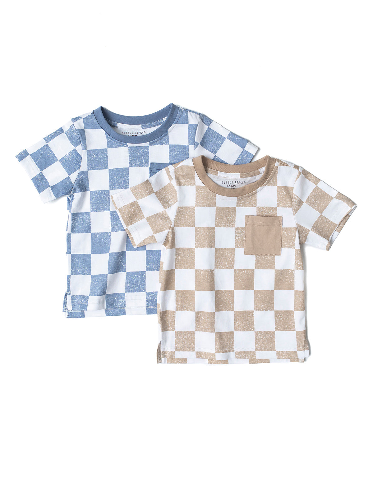 Little Bipsy Checkered Tee - Beige