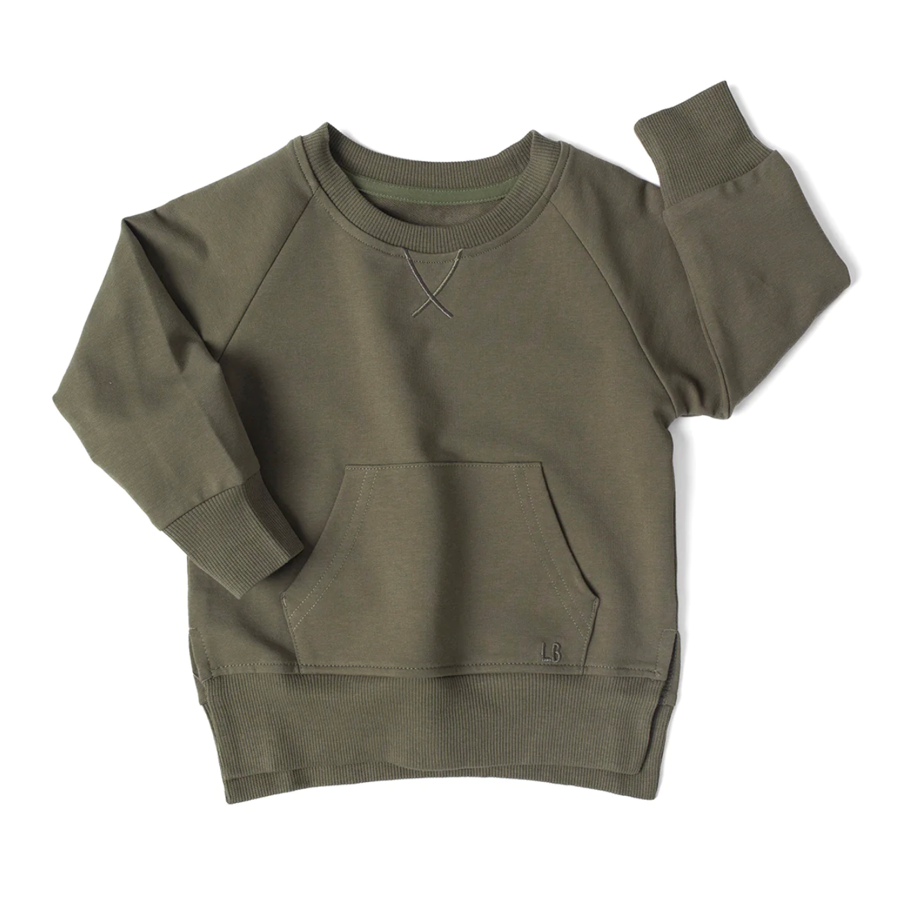 Little Bipsy - Dark Moss Pocket Pullover