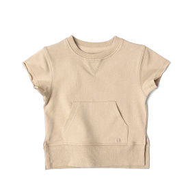 Little Bipsy - Raw Edge Crewneck - Beige