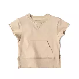 Little Bipsy Raw Edge Crewneck - Beige