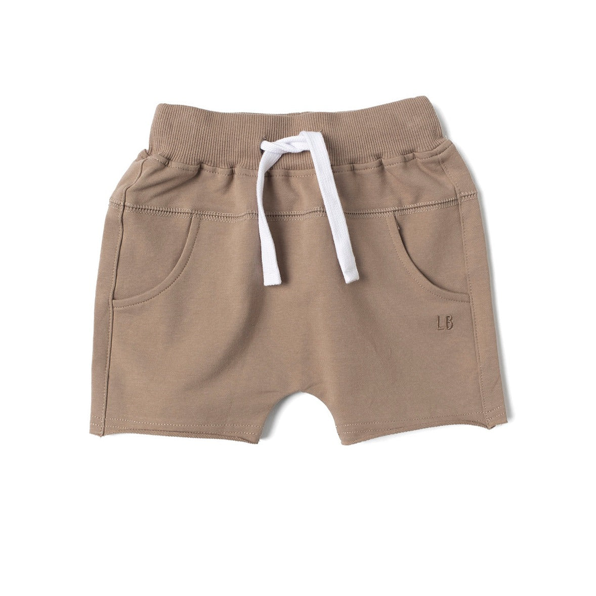 Little Bipsy Raw Edge Hem Harem Short - Taupe