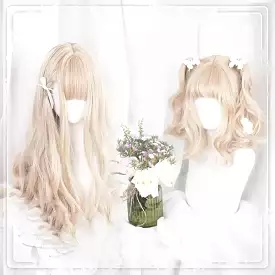 Lolita Brown White Gradient Long/ Short Wig MK15494