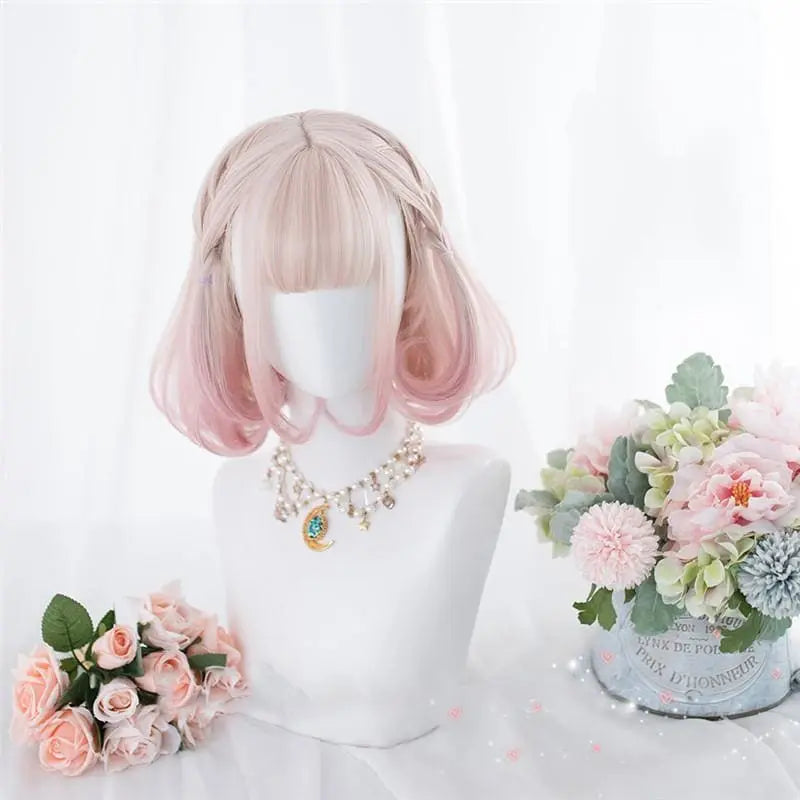 Lolita Cherry Pink Double Ponytail Wig MK15658