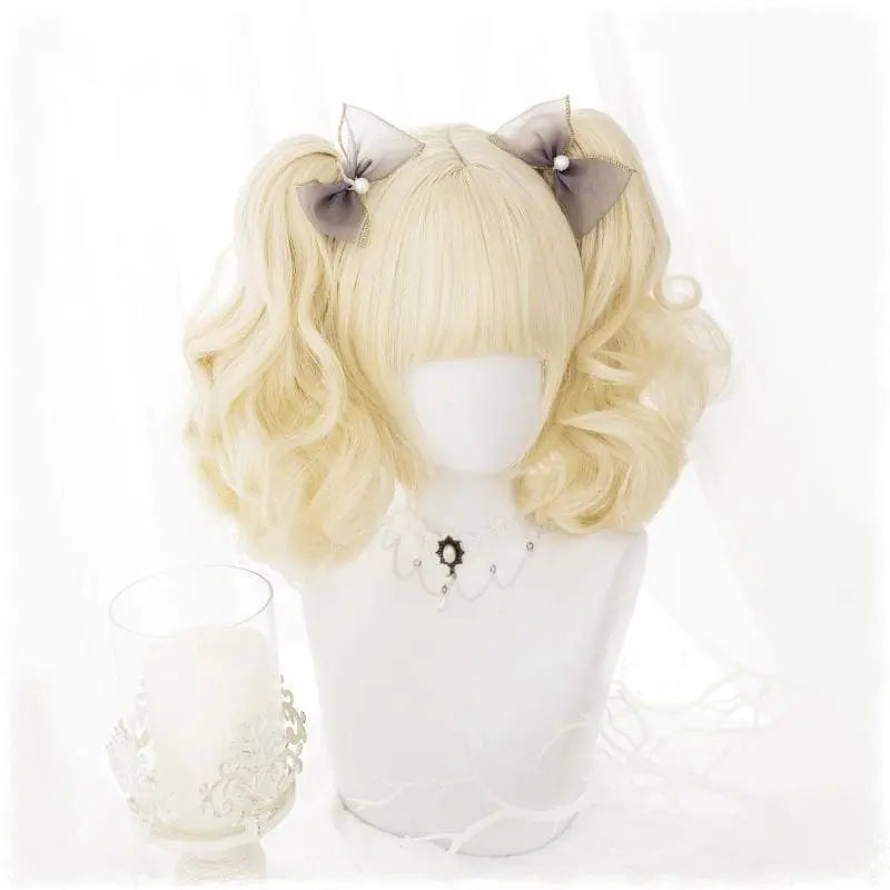 Lolita Cream Yellow Ponytail Wig MK15723