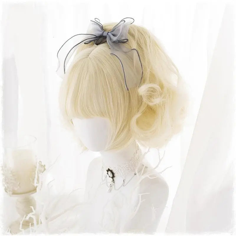 Lolita Cream Yellow Ponytail Wig MK15723