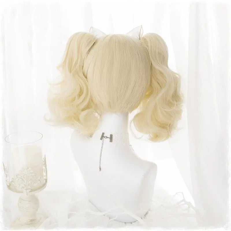 Lolita Cream Yellow Ponytail Wig MK15723