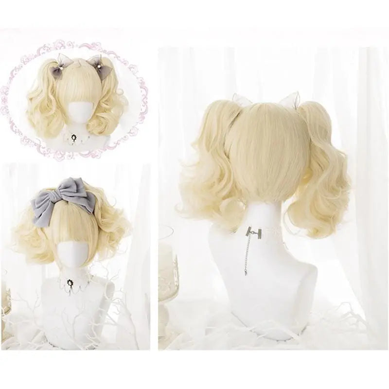 Lolita Cream Yellow Ponytail Wig MK15723