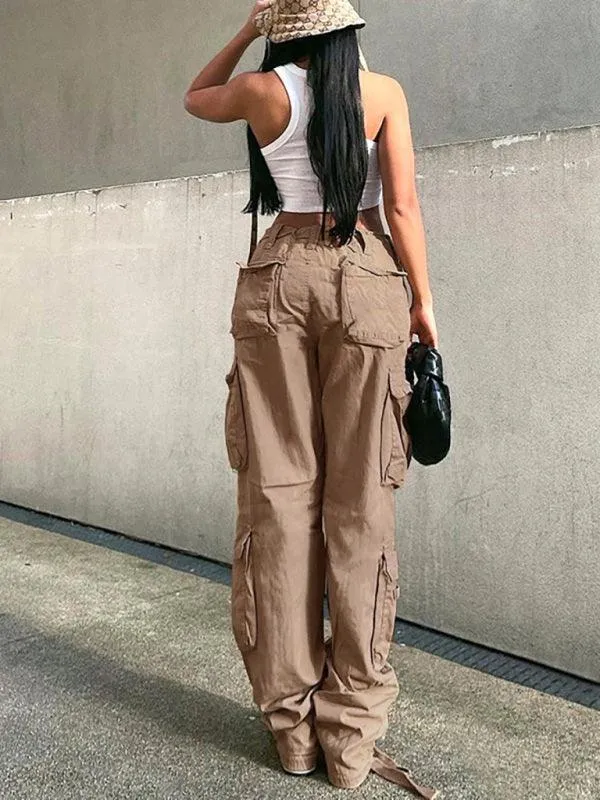 Loose Wide Leg Women's Cargo Pants