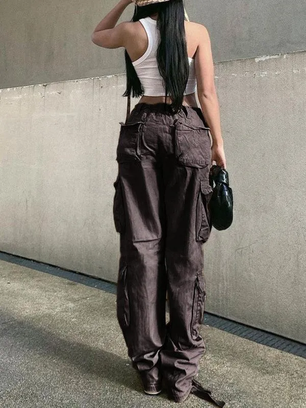 Loose Wide Leg Women's Cargo Pants