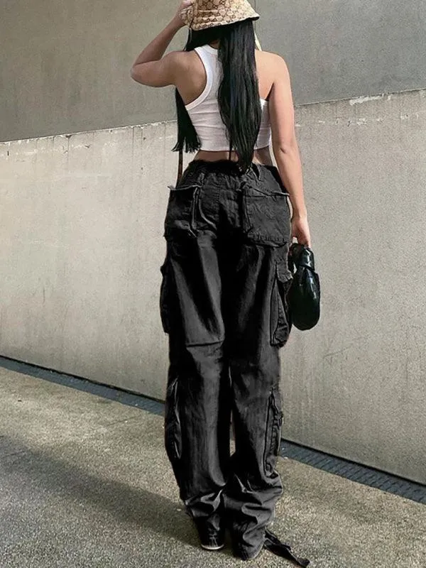 Loose Wide Leg Women's Cargo Pants