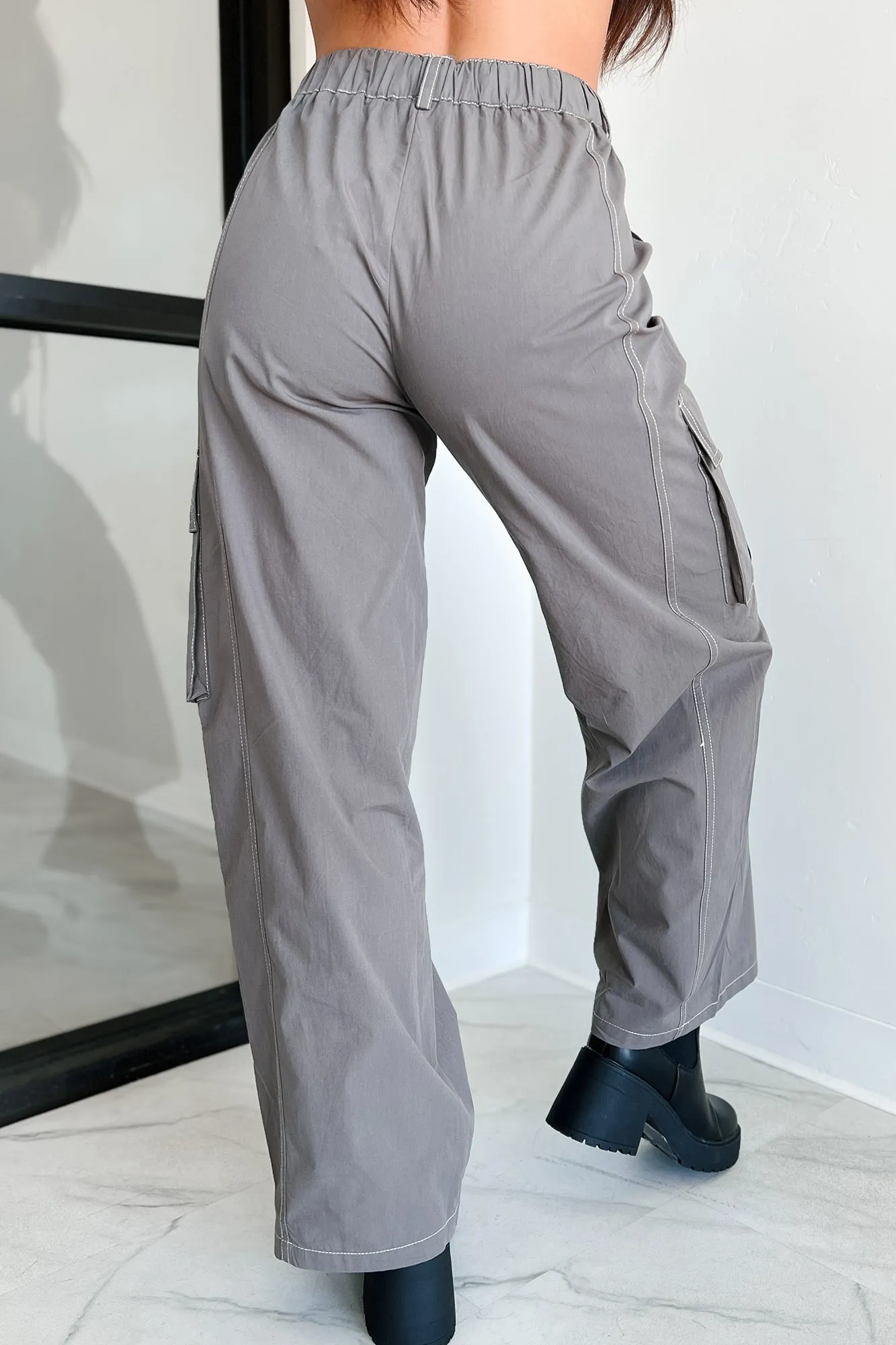 Macaulay Wide Leg Cargo Pants (Graphite)