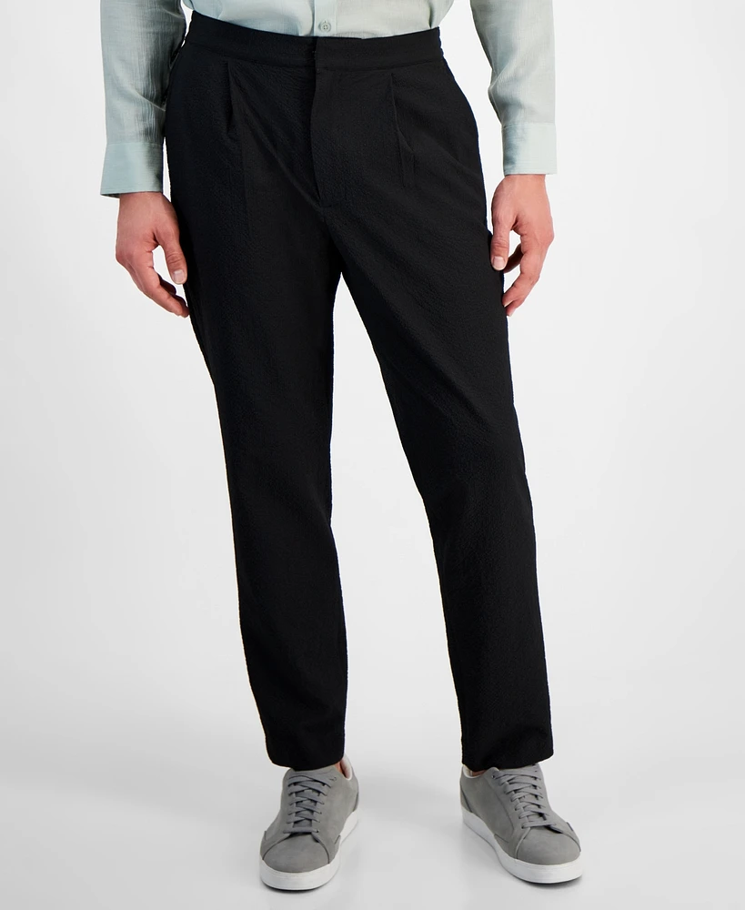 Macy's Alfani Men's Classic-Fit Textured Seersucker Suit Pants, Created for Macy's