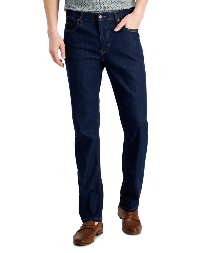 Macy's Alfani Men's David-Rinse Straight Fit Stretch Jeans, Created for Macy's