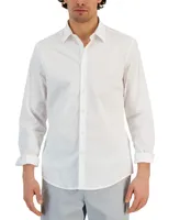 Macy's Alfani Men's Modern Classic-Fit Stretch Solid Button-Down Shirt, Created for Macy's