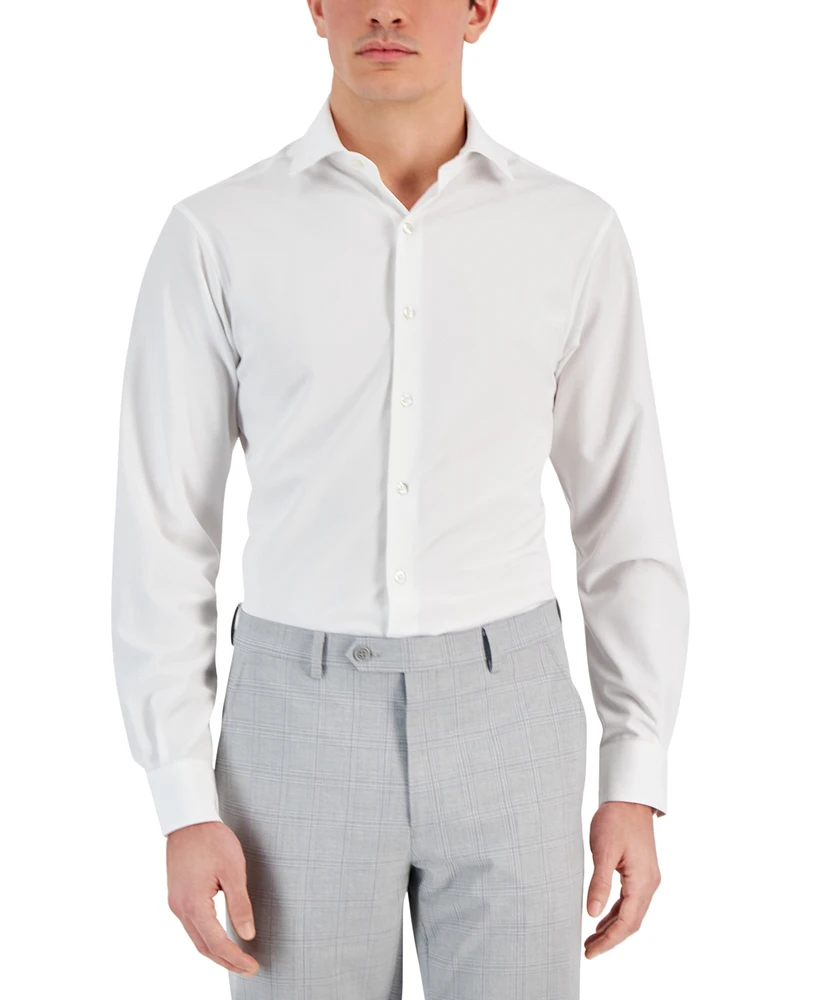 Macy's Alfani Men's Regular Fit 4-Way Stretch Dress Shirt, Created for Macy's