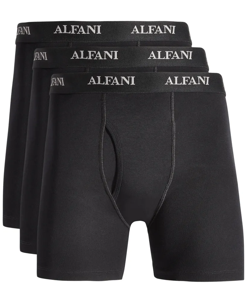 Macy's Alfani Men's Regular-Fit Solid Boxer Briefs, Pack of 4, Created for Macy's