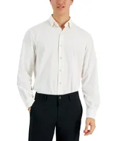 Macy's Alfani Men's Regular Fit Travel Ready Solid Dress Shirt, Created for Macy's