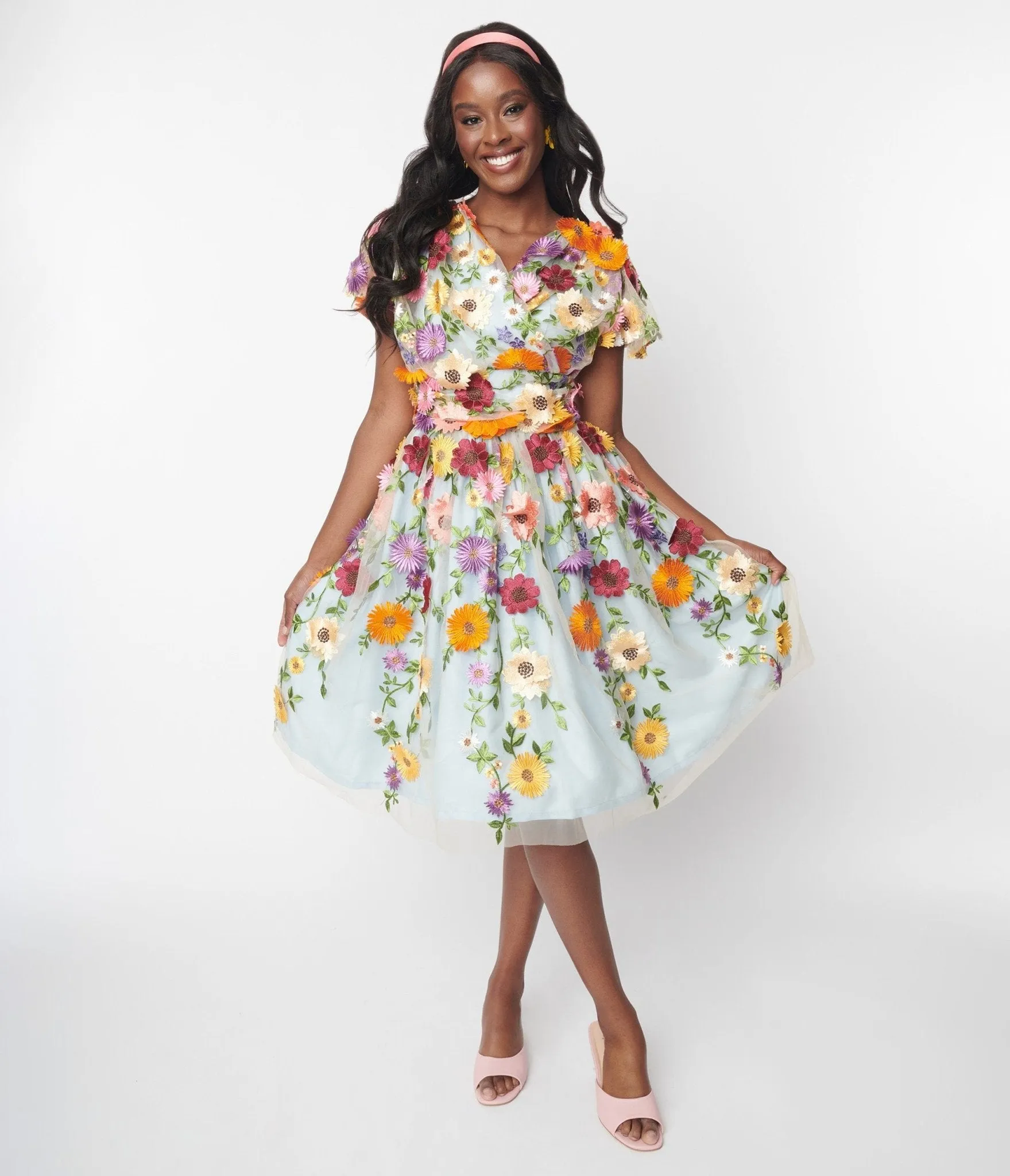 Magnolia Place Flower Party Midori Swing Dress