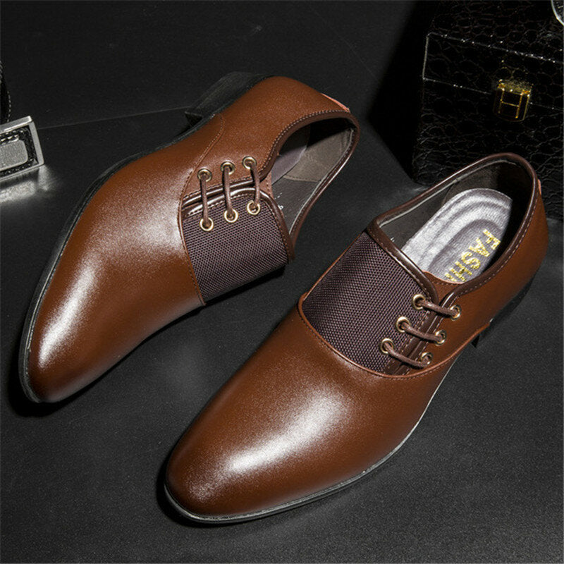 Men's Casual Office Formal Work Loafer Pointed Toe Business Dress Non Slip Shoes